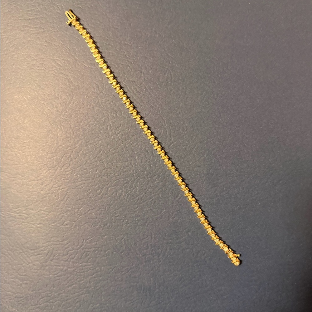 Elegant Gold Tennis Bracelet